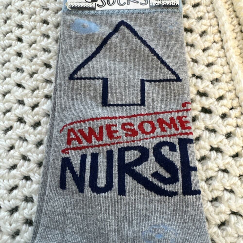 Primitives by Kathy LOL Made You Smile Silly Socks Awesome Nurse - Picture 2 of 7